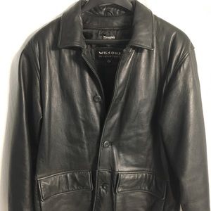 Wilson’s Leather men’s Lg  leather 3/4 length coat with zip out Thinsulate liner